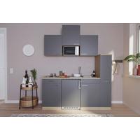 Küchenblock Luis Singleküche 180 cm - Eichefarben/Grau, Basics, Holzwerkstoff (180cm) - Respekta