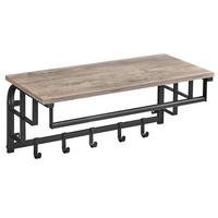 Wandgarderobe Clothes Horse - Greige/Schwarz, MODERN, Holzwerkstoff/Metall (66/27/30cm) - MID.YOU