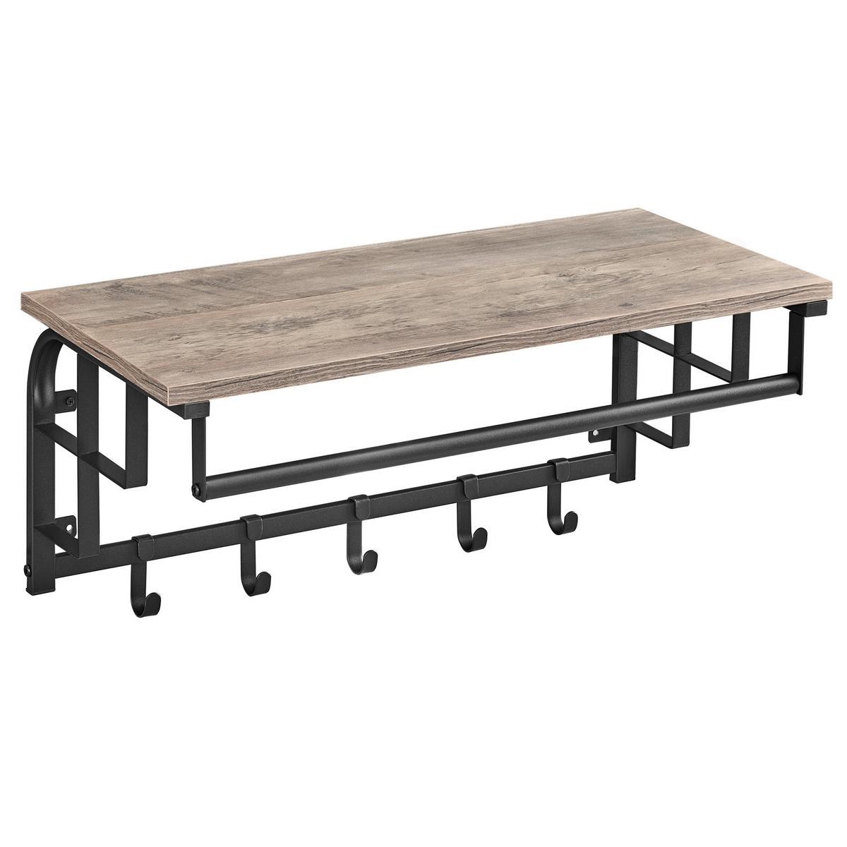 Wandgarderobe Clothes Horse - Greige/Schwarz, MODERN, Holzwerkstoff/Metall (66/27/30cm) - MID.YOU