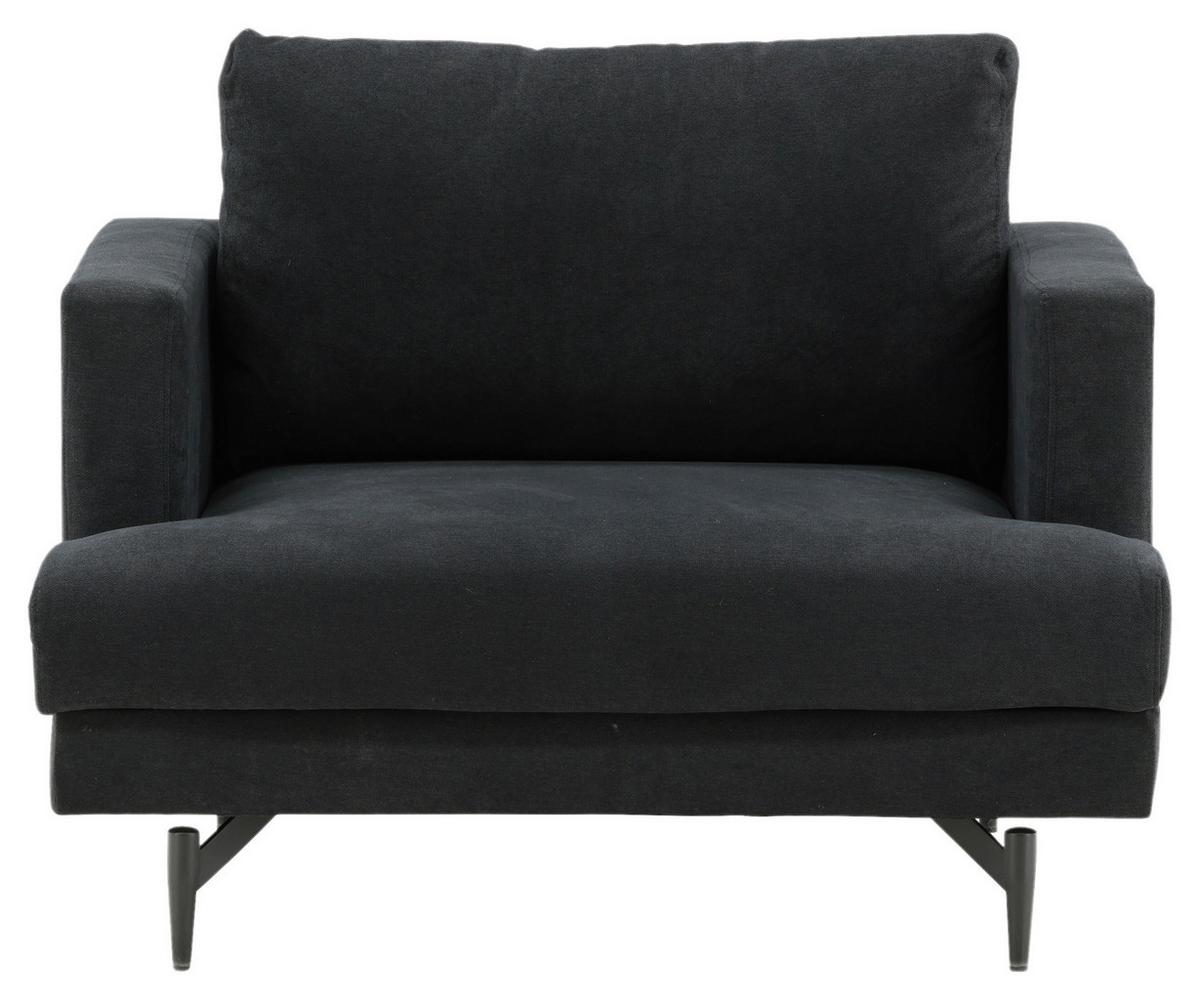 Sessel Sofia - Schwarz, Design, Textil/Metall (104/82/92cm) - Livetastic