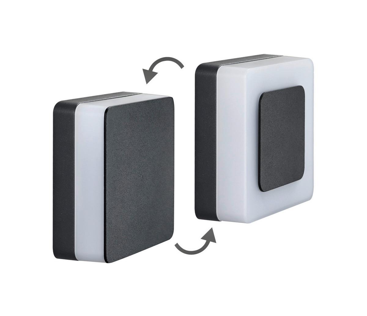 Außenwandleuchte 2528000391696 Castor - Schwarz, Design, Metall (13,5/13,5/4,8cm)