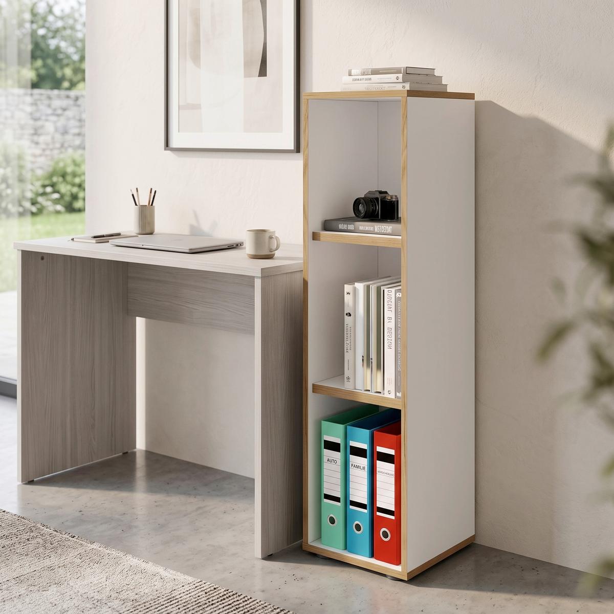 REGÁL NA ŠANÓNY SALIA B30 - čierna/biela, Design, kompozitné drevo/plast (30/110/33cm) - P & B