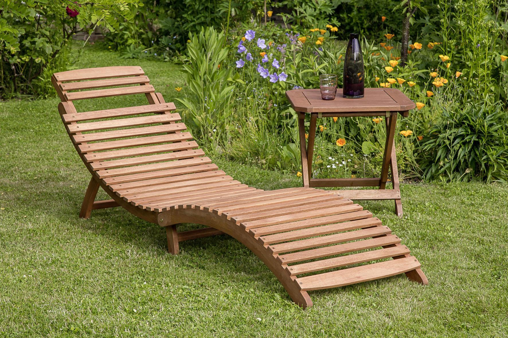 Hocker Klappbar Eukalyptusholz Natur H: 50 cm - Naturfarben, KONVENTIONELL, Holz (50/50/50cm) - Gardenson