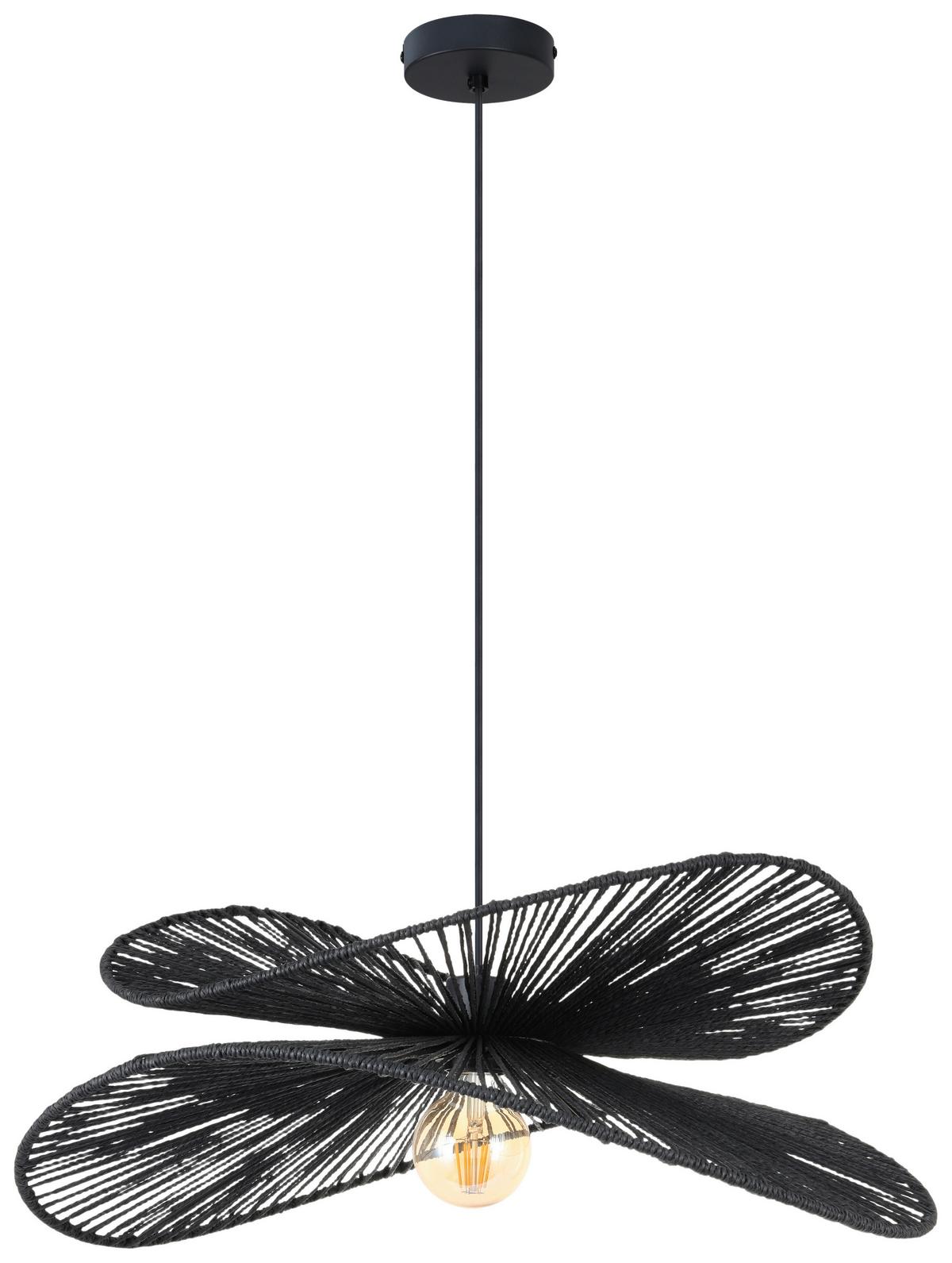 ZÁVĚSNÉ SVÍTIDLO BLI - černá, Moderní, kov/papír (60/120cm)