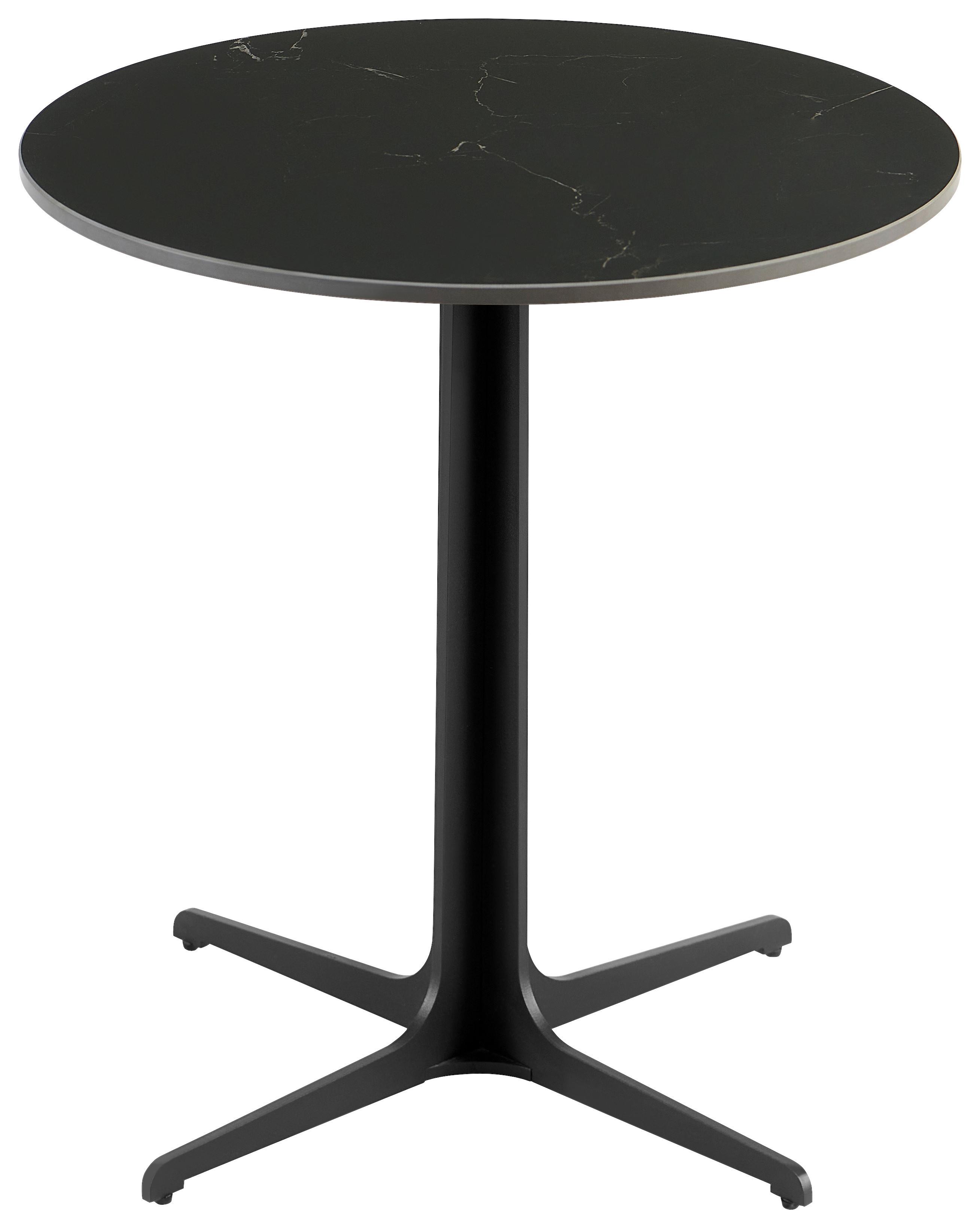 Couchtisch Black Pearl 1 - Schwarz, MODERN, Keramik/Metall (50/55/50cm)