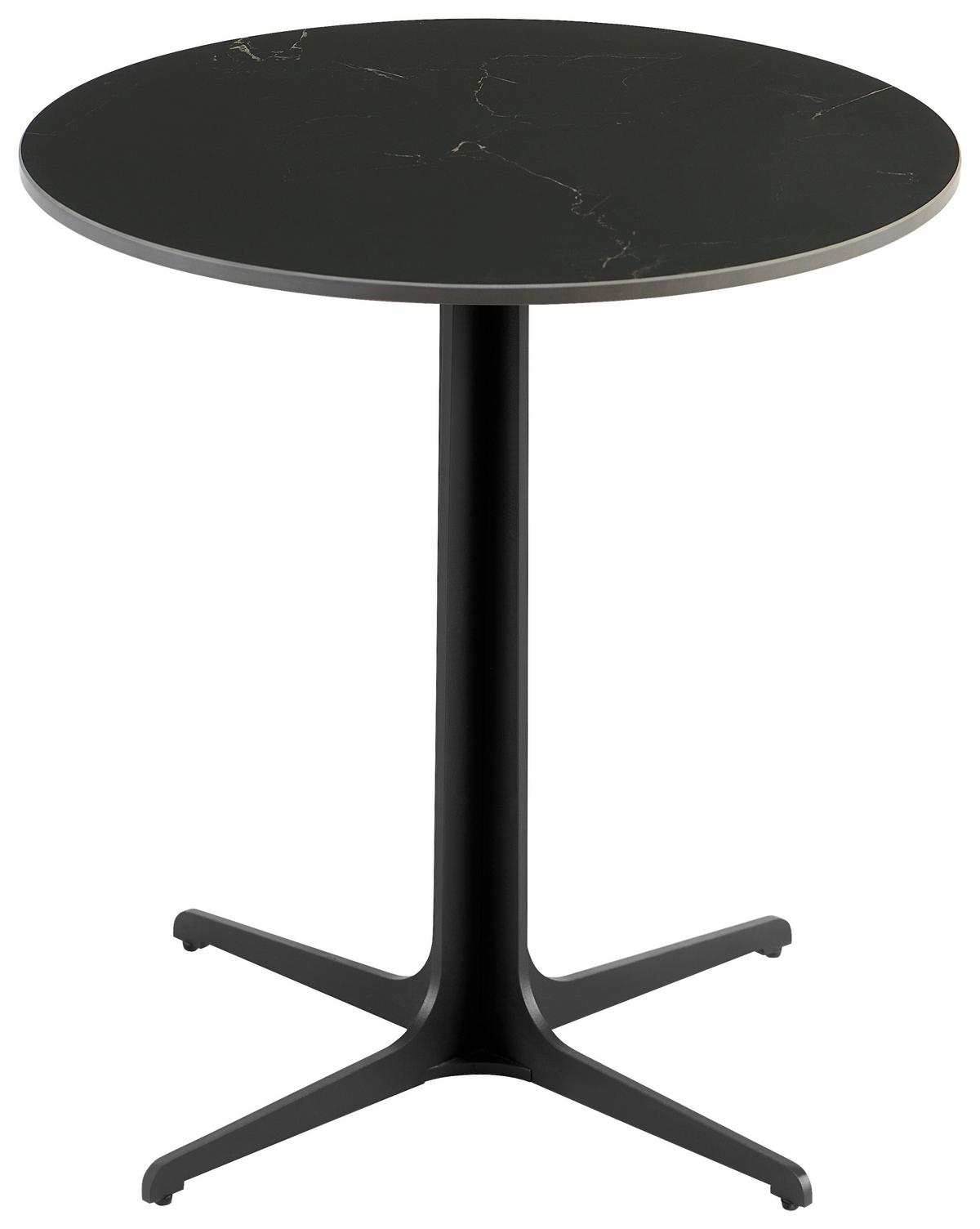 Couchtisch Black Pearl 1 - Schwarz, MODERN, Keramik/Metall (50/55/50cm)