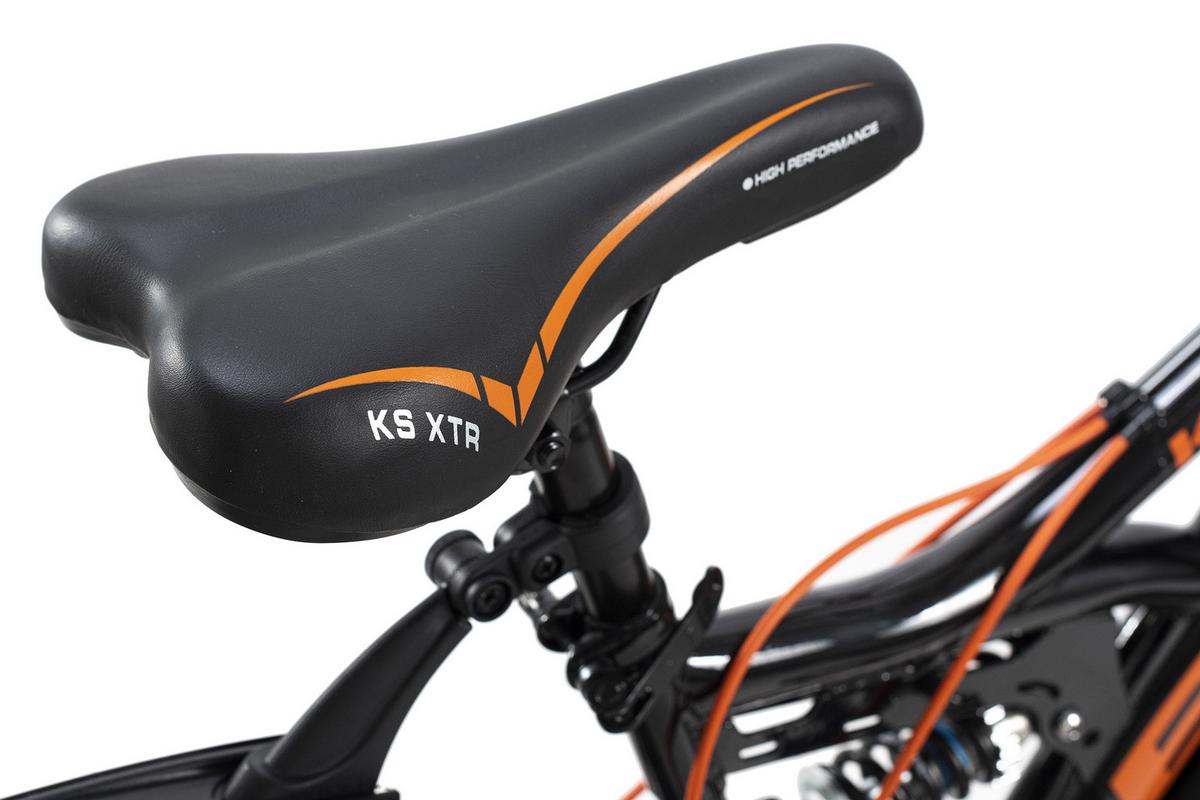 Kinderfahrrad 24 Zoll Mtb Bliss 18 Gänge - Schwarz/Orange, Basics, Metall (180/70/80cm) - KS Cycling