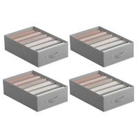 Schubladeneinteilung Dunkelgrau B: 30cm - Dunkelgrau, Basics, Karton/Textil (30/17/42cm)