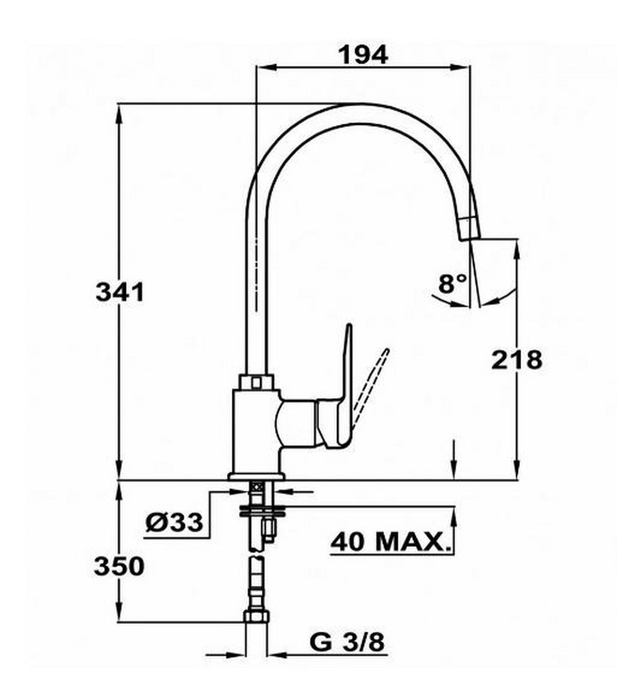 Chrómová batéria TEKA IN 995 - Modern (34,1cm) - Teka