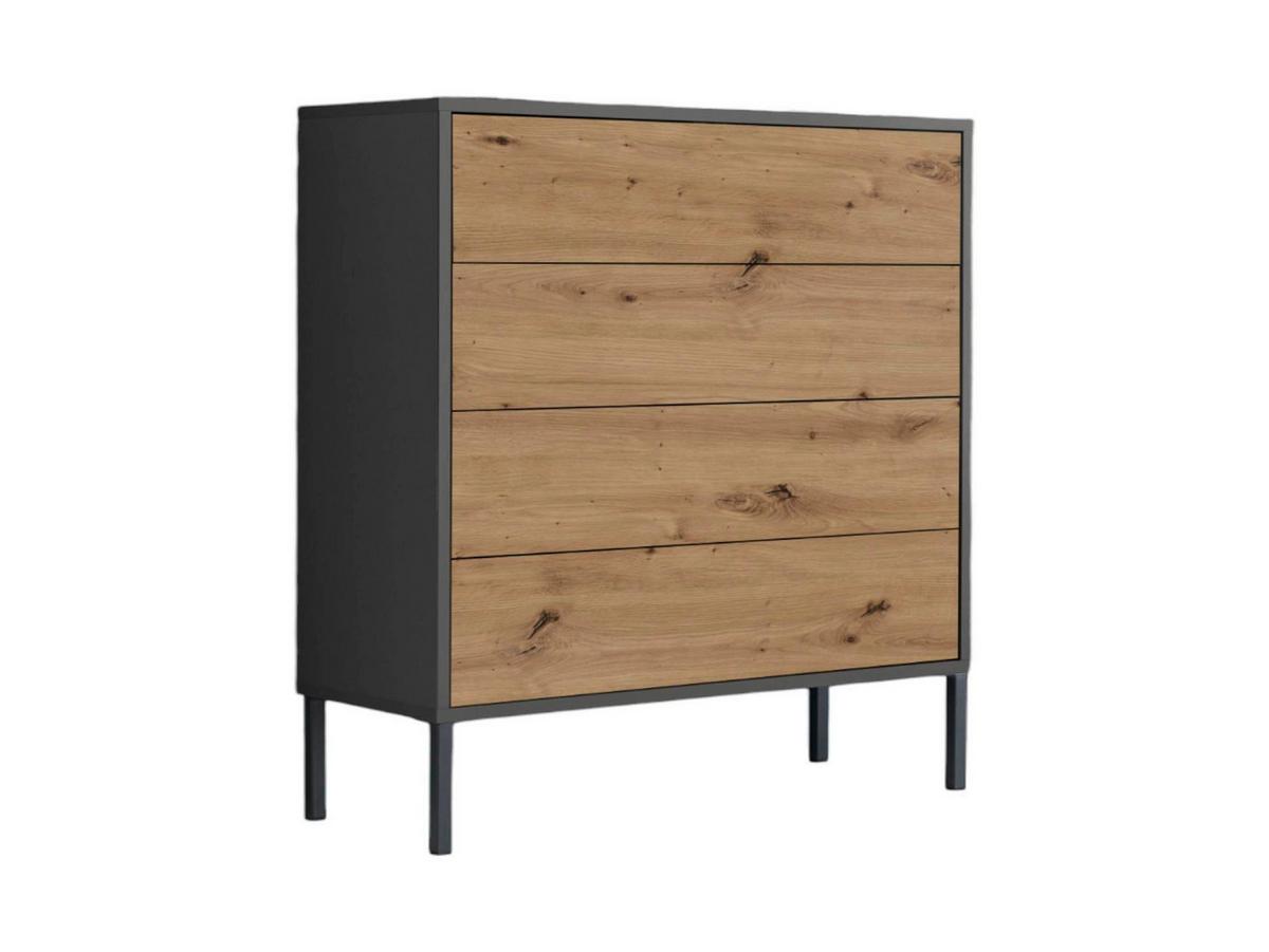 Sideboard Mailand Anthr./eiche Dekor B: 263,5cm - Anthrazit/Eiche Artisan, MODERN, Holzwerkstoff (263,5/86/33cm) - MID.YOU