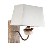 Wandleuchte 4848/ap - Schwarz/Weiß, KONVENTIONELL, Textil/Stein (30/30/27cm)