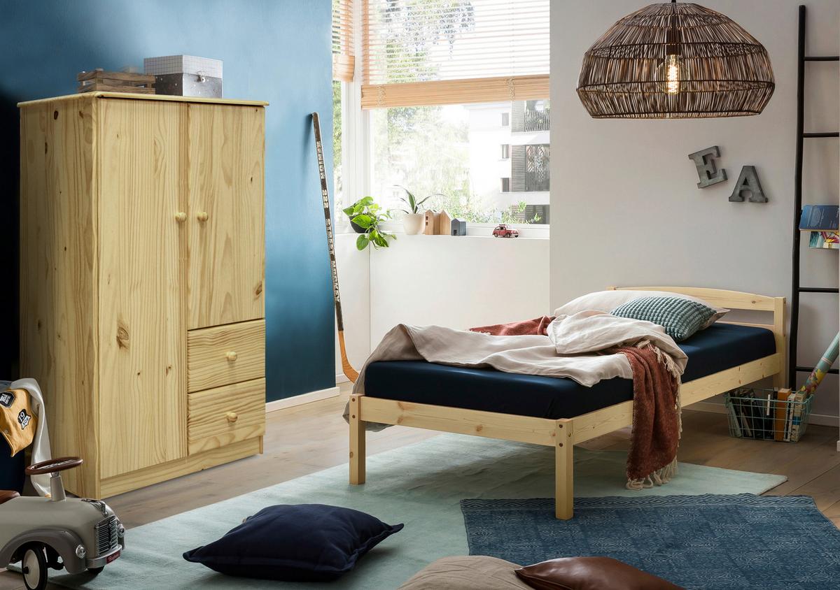 Kleiderschrank Naturfarben B: 80cm - Naturfarben, Natur, Holz (80/136/43cm) - Livetastic