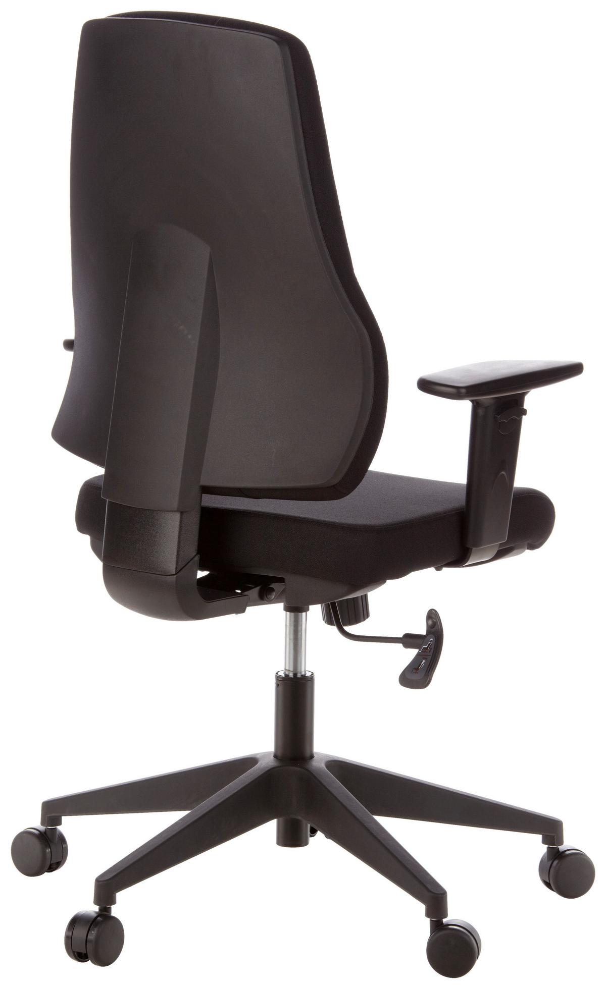 Bürostuhl Pro-Tec 100 mit Armstützen Schwarz - Schwarz, MODERN, Kunststoff/Textil (57/126/45cm) - MID.YOU