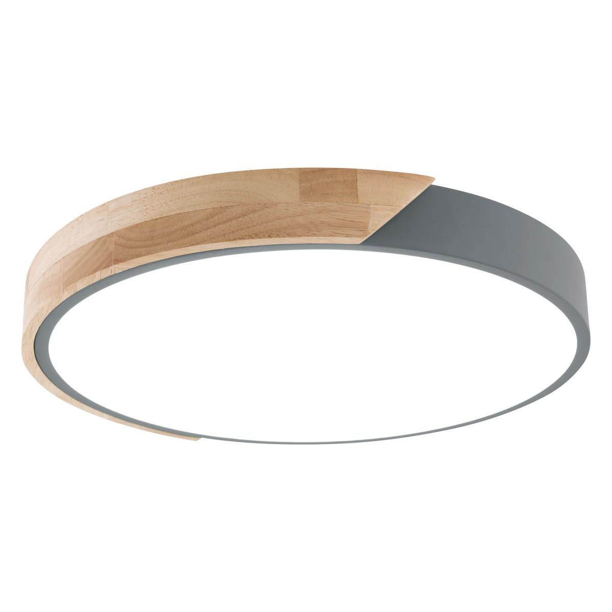 LED-Deckenleuchte 1414316 Borneo - Eichefarben/Transparent, Natur, Holz/Kunststoff (52/5.5cm) - Näve