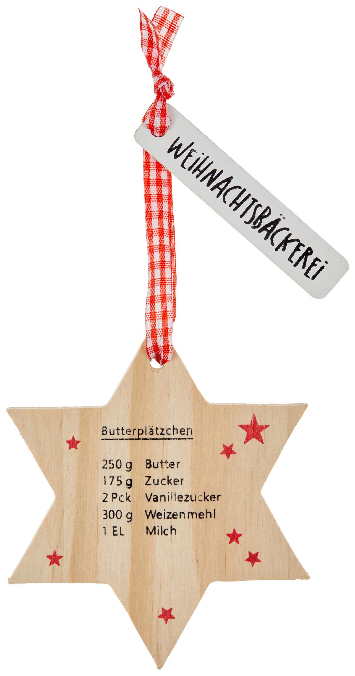 Dekostern Sila - Naturfarben, MODERN, Holz (8,5/1/8,5cm)