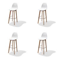 Barhocker-Set Keeve - Weiß, MODERN, Kunststoff/Metall (47/119/53cm) - MID.YOU
