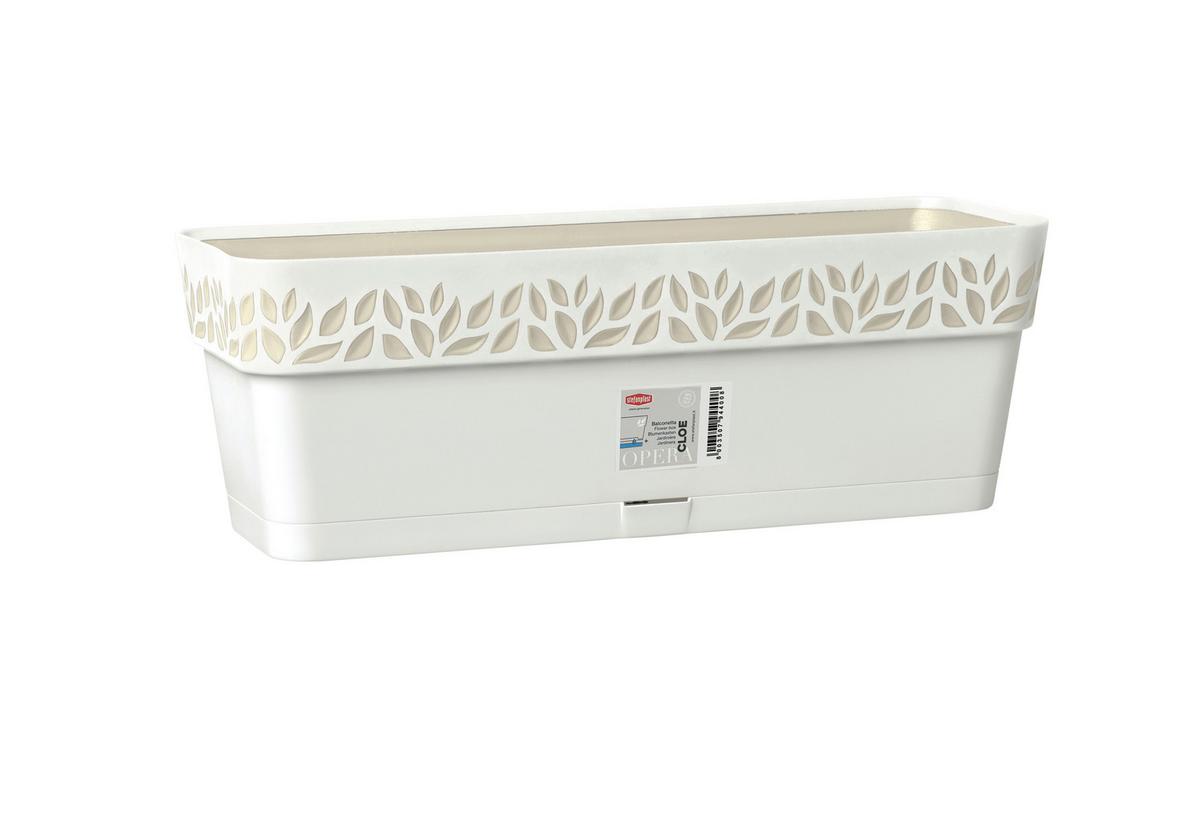 Műanyag Balkonláda És Alj Cloe - krémszínű, Basics, műanyag (17/18/50cm)