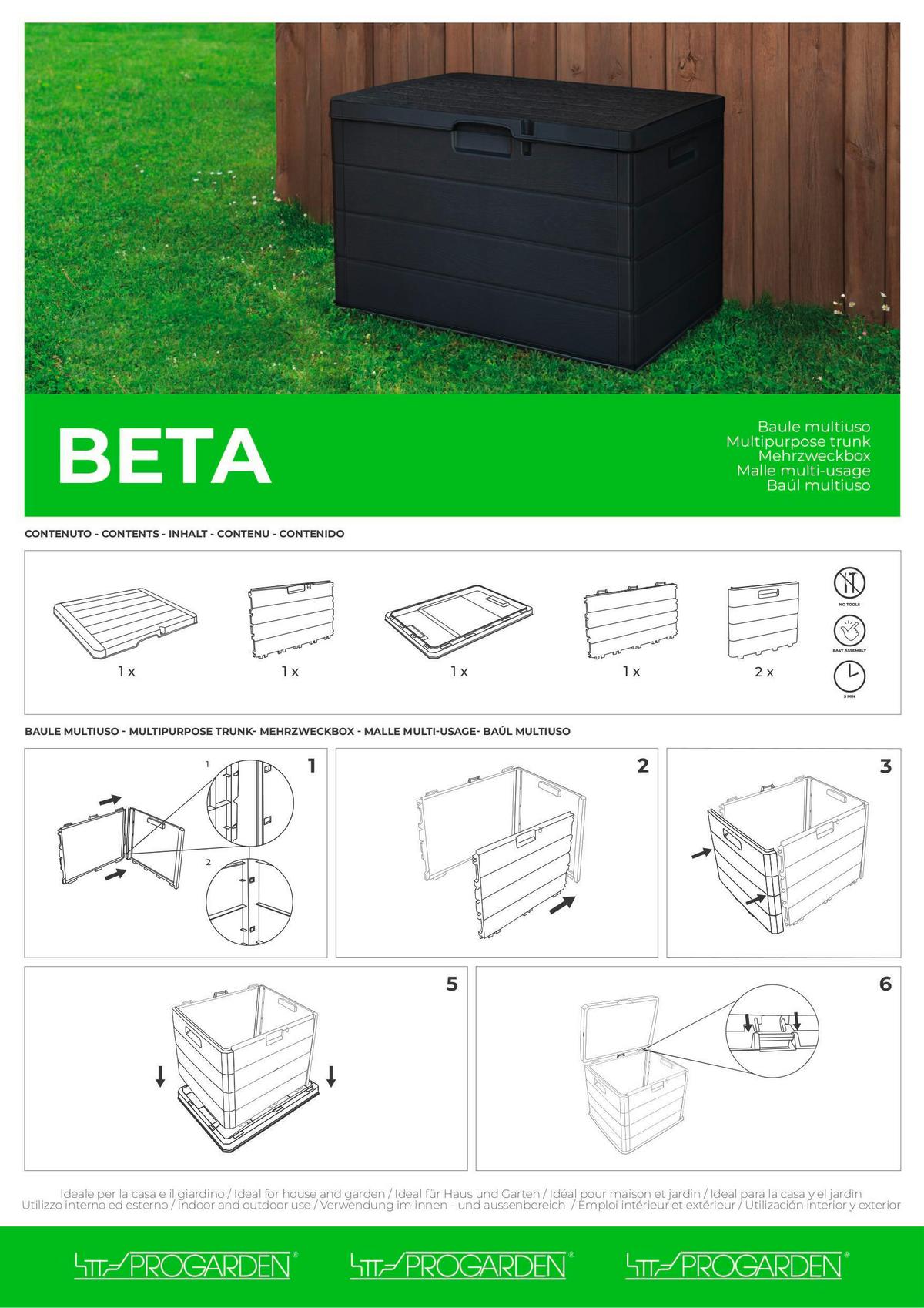 Kissenbox Beta - Anthrazit, Basics, Kunststoff (79/55/52cm)