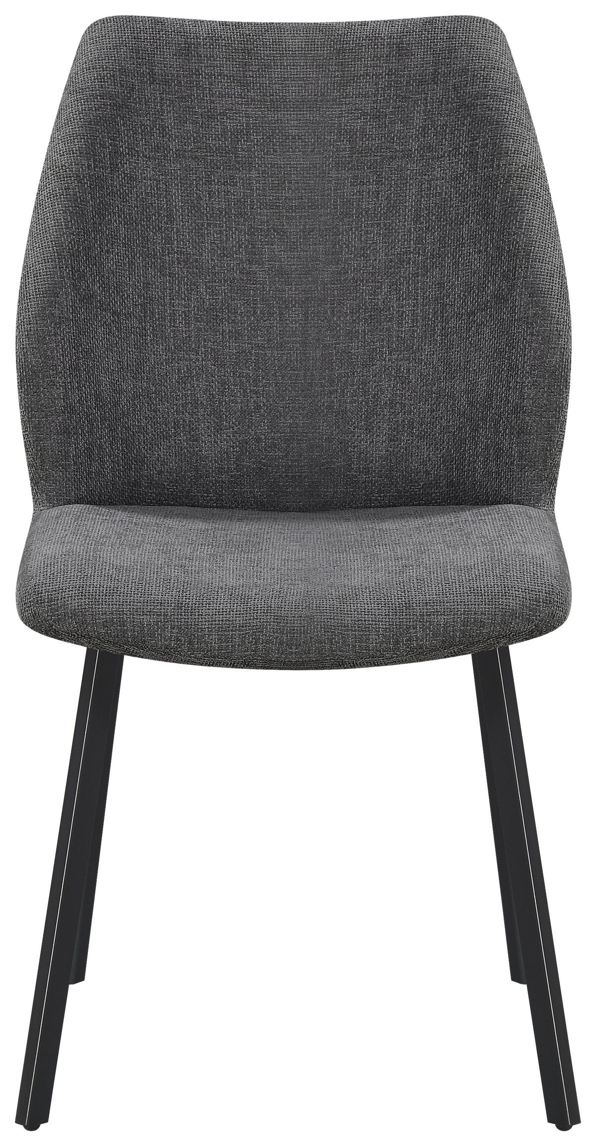 Tischgruppe Perth 5-Teilig Dunkelgrau, B: 140 cm - Dunkelgrau, KONVENTIONELL, Textil/Stein (140/48/76/89/90/62cm) - MID.YOU