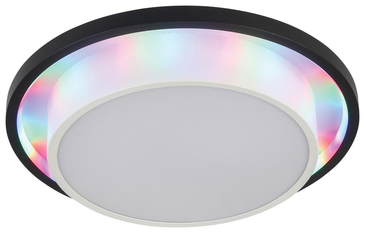 LED-Deckenleuchte Ava Ava - Schwarz/Weiß, MODERN, Kunststoff/Metall (38,2cm) - Luca Bessoni