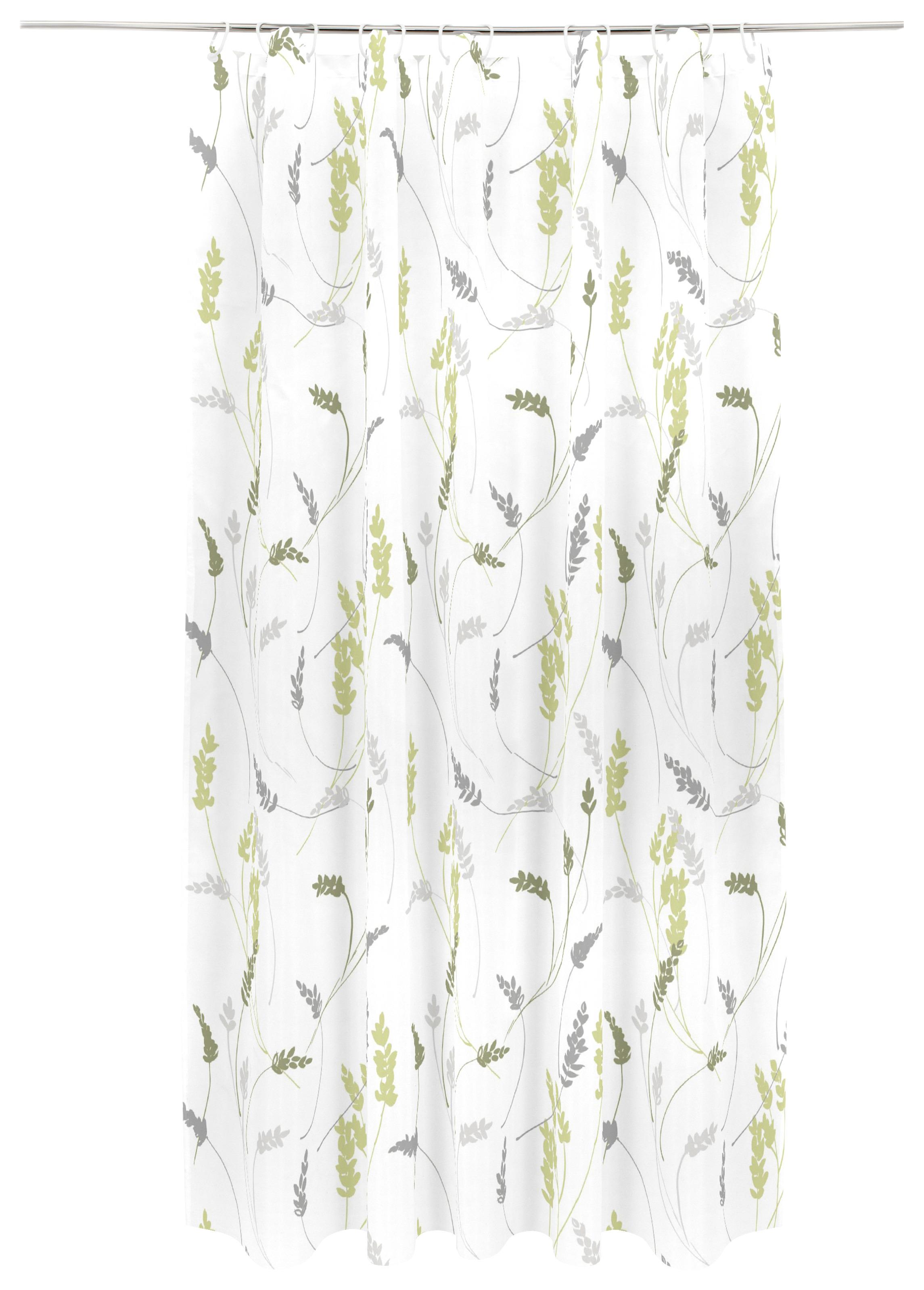 Duschvorhang Svenja 180x200 Cm Grün/grau Halbtransparent - Olivgrün/Grau, MODERN, Textil (180/200cm) - Luca Bessoni
