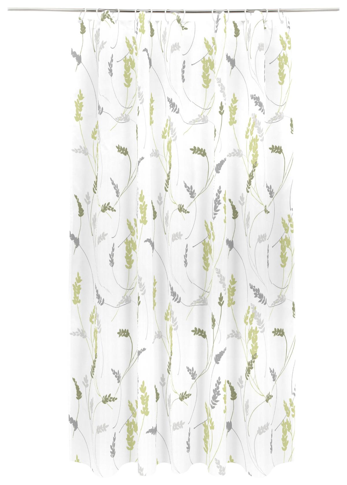 Duschvorhang Svenja 180x200 Cm Grün/grau Halbtransparent - Olivgrün/Grau, MODERN, Textil (180/200cm) - Luca Bessoni