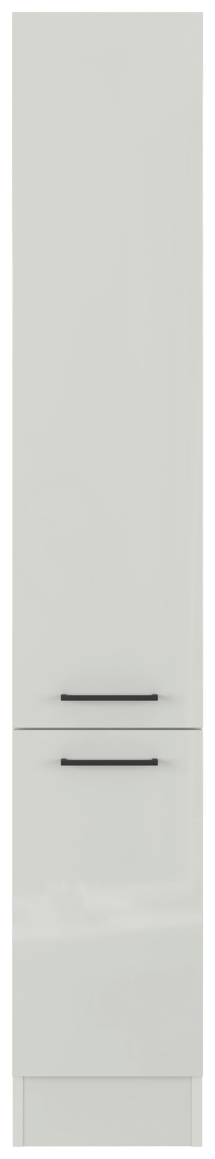 Potravinová skrinka LEVI LEVI - čierna/sivá, Modern, kov/kompozitné drevo (30/200/57cm) - FlexWell
