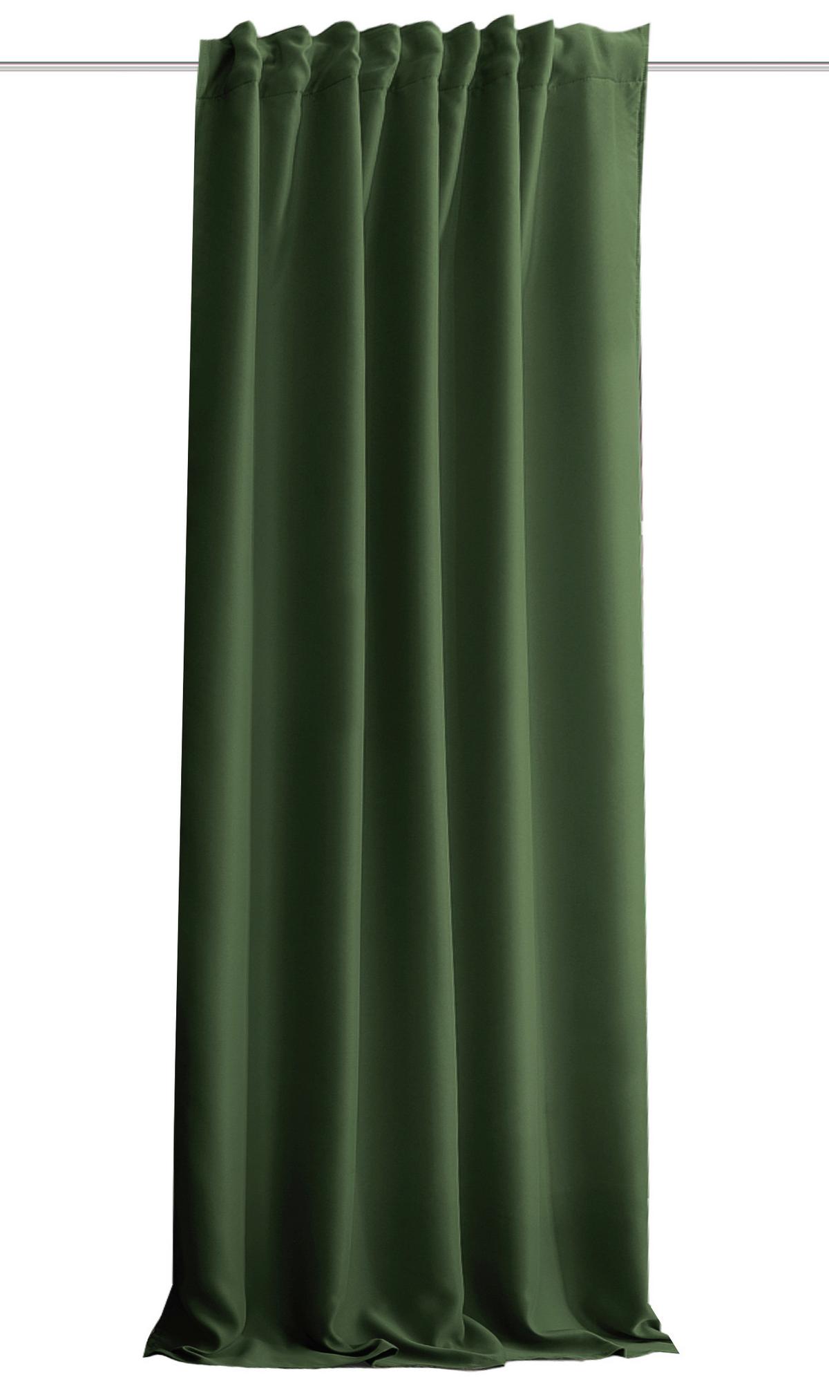 Lärmschutzvorhang Olivgrün B: 135 Cm - Olivgrün, KONVENTIONELL, Textil (135/245cm)