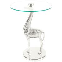Beistelltisch Animalty 225 Silberfarben B: 58 Cm - Silberfarben, Design, Glas/Metall (40/40/58cm) - Kayoom