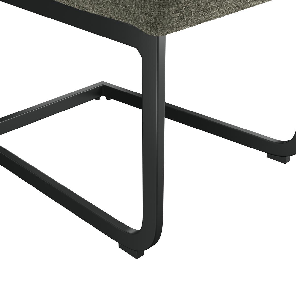 Schwinstuhl Terri Grün Gepolstert - Schwarz/Grün, MODERN, Textil/Metall (46/95/64cm) - MID.YOU