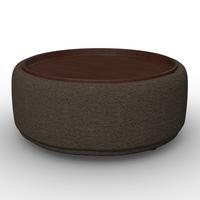 Konferenční stolek KIRA ženilka hnědá/ ořech - černá/hnědá, Moderní, dřevo/textil (86/43/86cm) - Bessagi Home