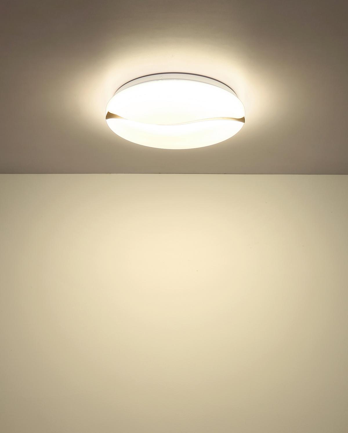 STROPNÉ LED SVIETIDLO LETICIA - hnedá/biela, Basics, kov/drevo (33/7cm) - Globo