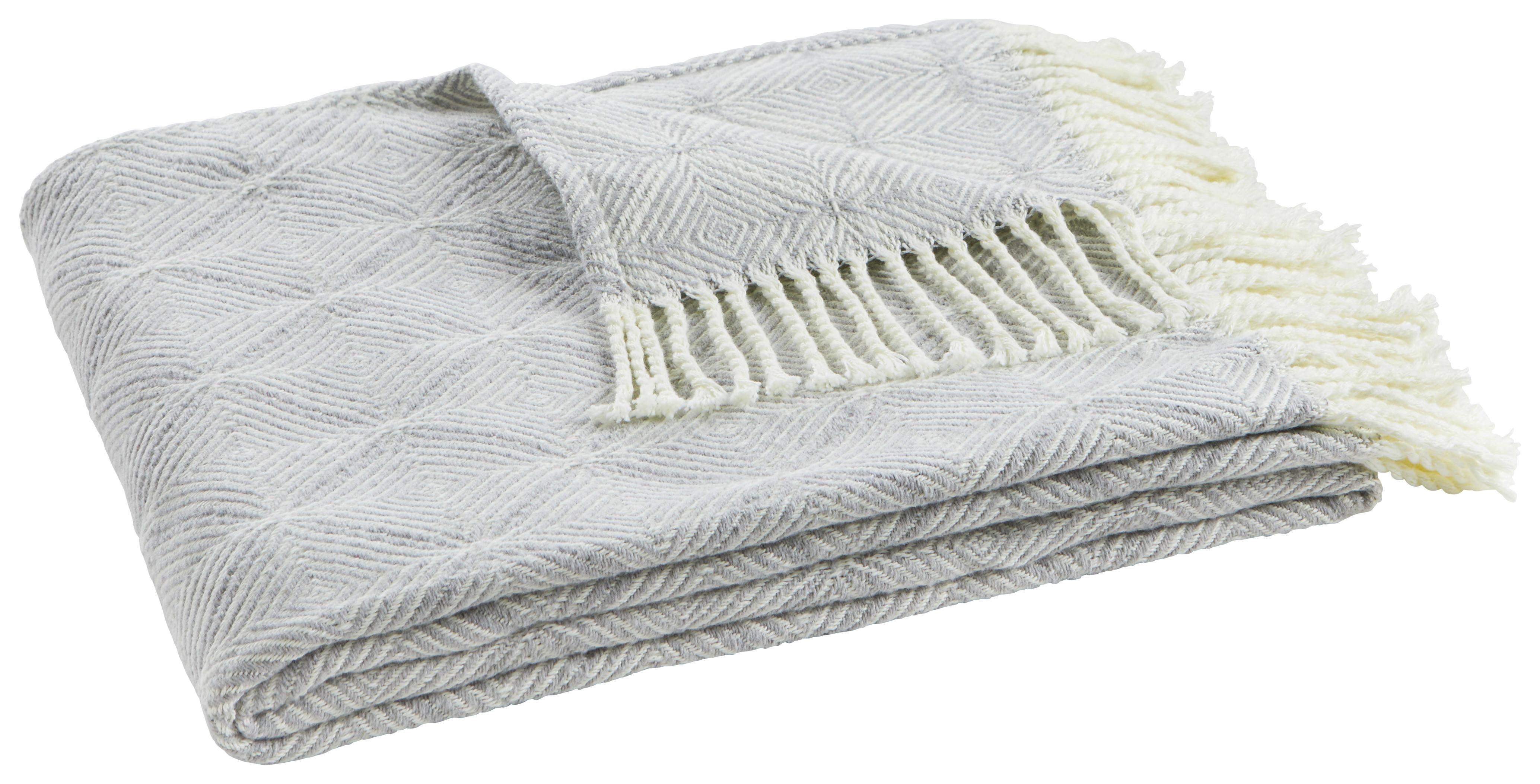 Deka Samira, 130/170 cm, sivá - sivá/prírodná farba, Lifestyle, textil (130/170cm) - Modern Living