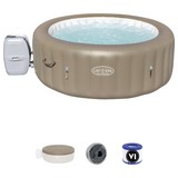 Whirlpool Aufblasbar Lay-Z-Spa Palm Spring Ø196 X H71cm 60017 - Hellbraun/Weiß, KONVENTIONELL, Kunststoff (196/71cm) - Bestway