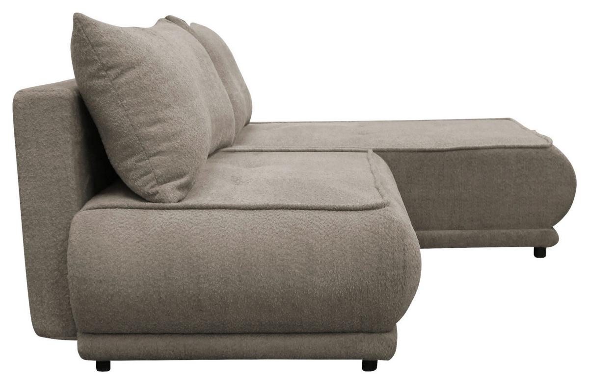 Ecksofa Paros Creme 277x179 Cm - Beige/Schwarz, Design, Textil (277/179cm) - MID.YOU