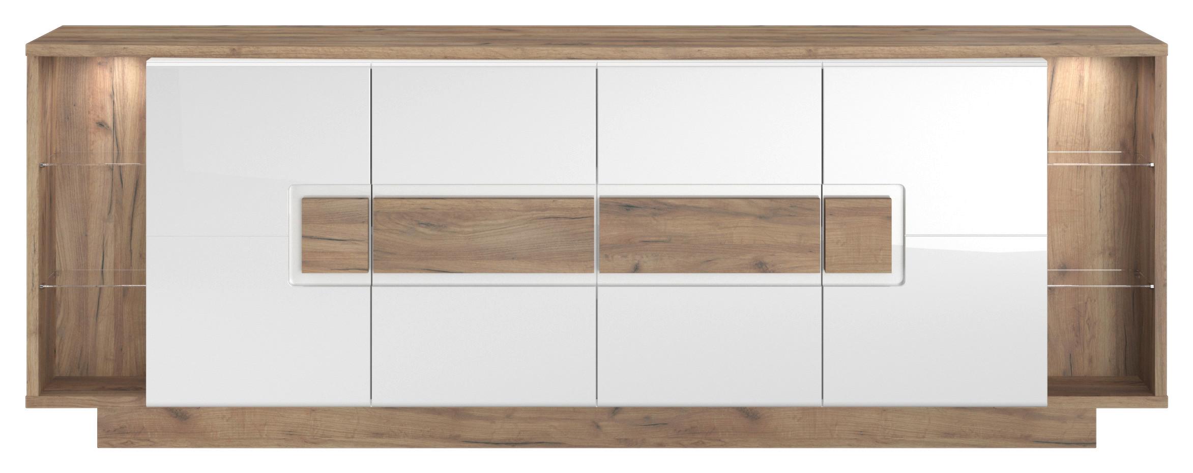 Sideboard 192cm Dune, Weiß/Braun - Weiß/Braun, Basics, Holzwerkstoff (240/85/48cm)