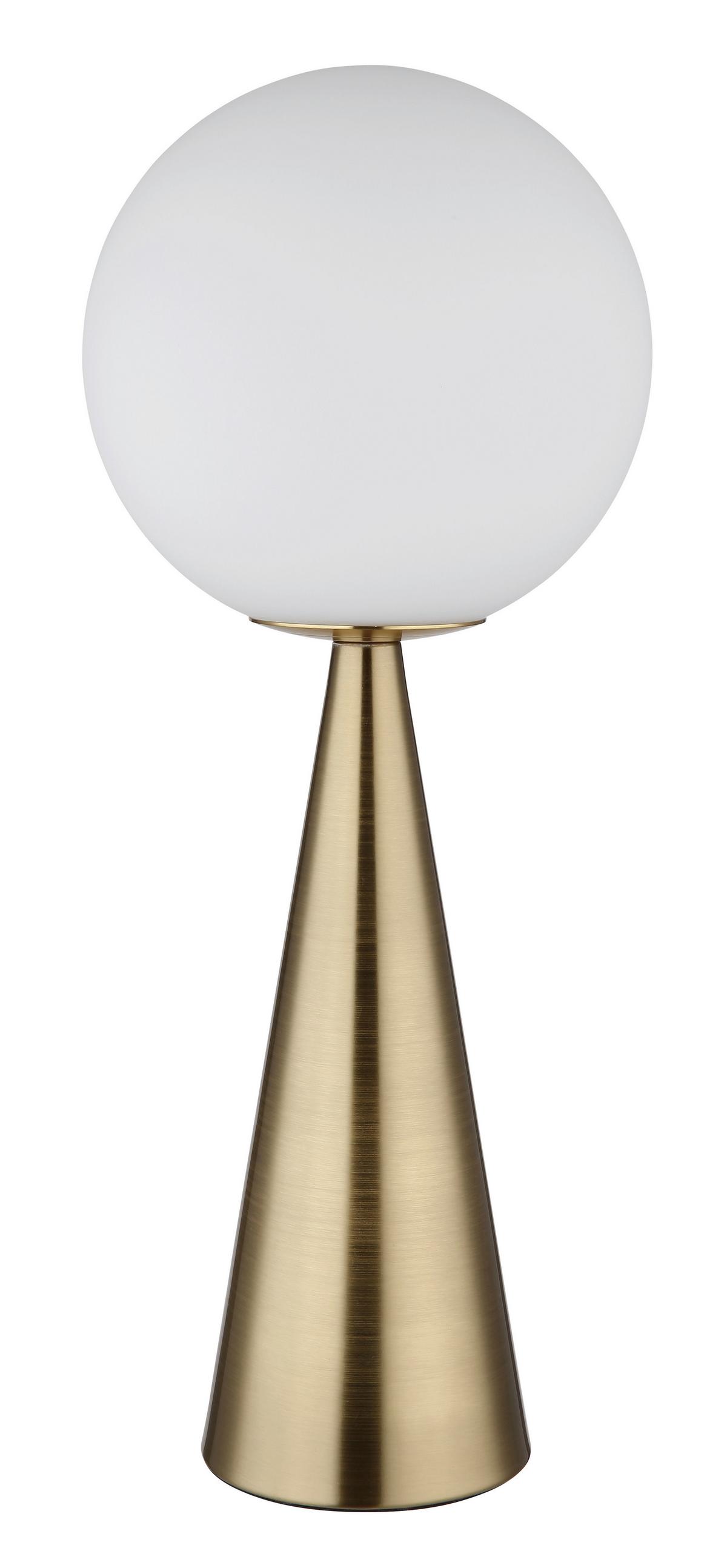 Tischleuchte 21031m - Messingfarben, KONVENTIONELL, Glas/Metall (20/49,5cm) - Globo