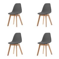 Stuhl-Set Keeve - Dunkelgrau, MODERN, Holz/Metall (47/83/53cm) - MID.YOU