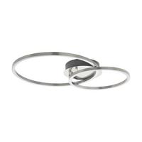 Deckenleuchte 75555 Palmaves Ø 45 cm - Weiß/Nickelfarben, Basics, Kunststoff/Metall (45/30/12cm) - Eglo