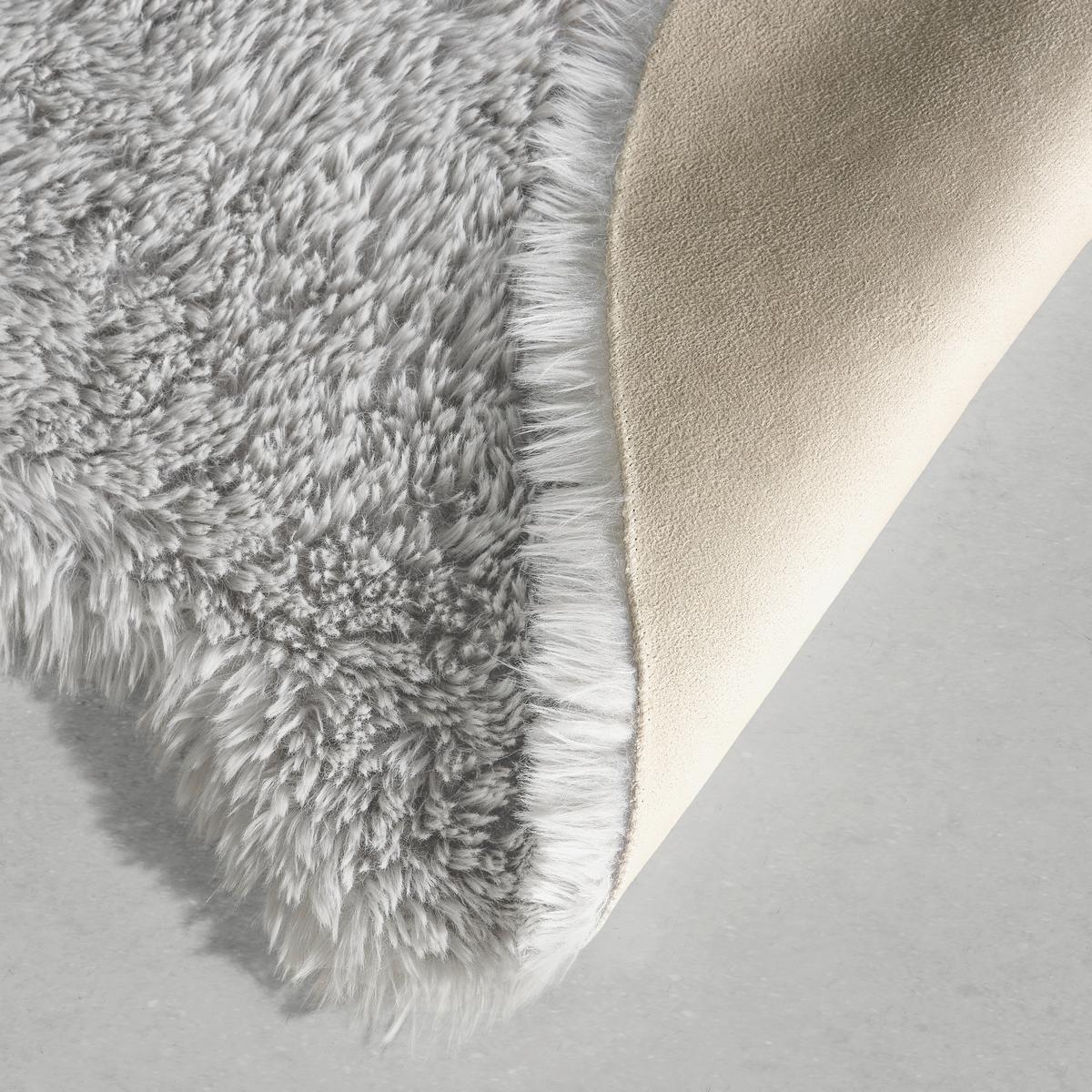 UMELÁ KOŽUŠINA Emil, 60/90cm - sivá/biela, Konventionell, kožušina (60/90cm) - Mömax