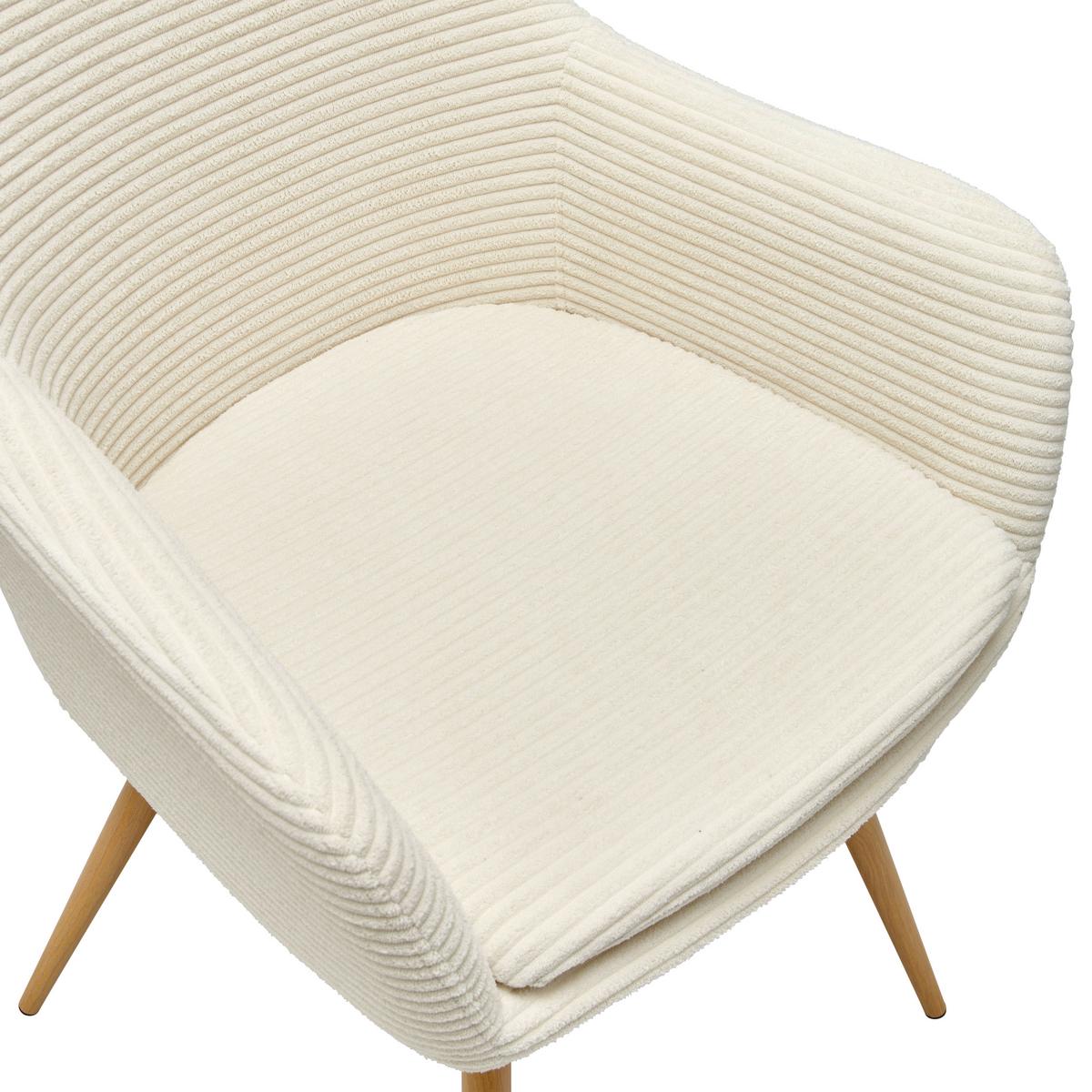 Armlehnstuhl Cardiff - Beige/Naturfarben, LIFESTYLE, Textil/Metall (57/83/62cm) - MID.YOU