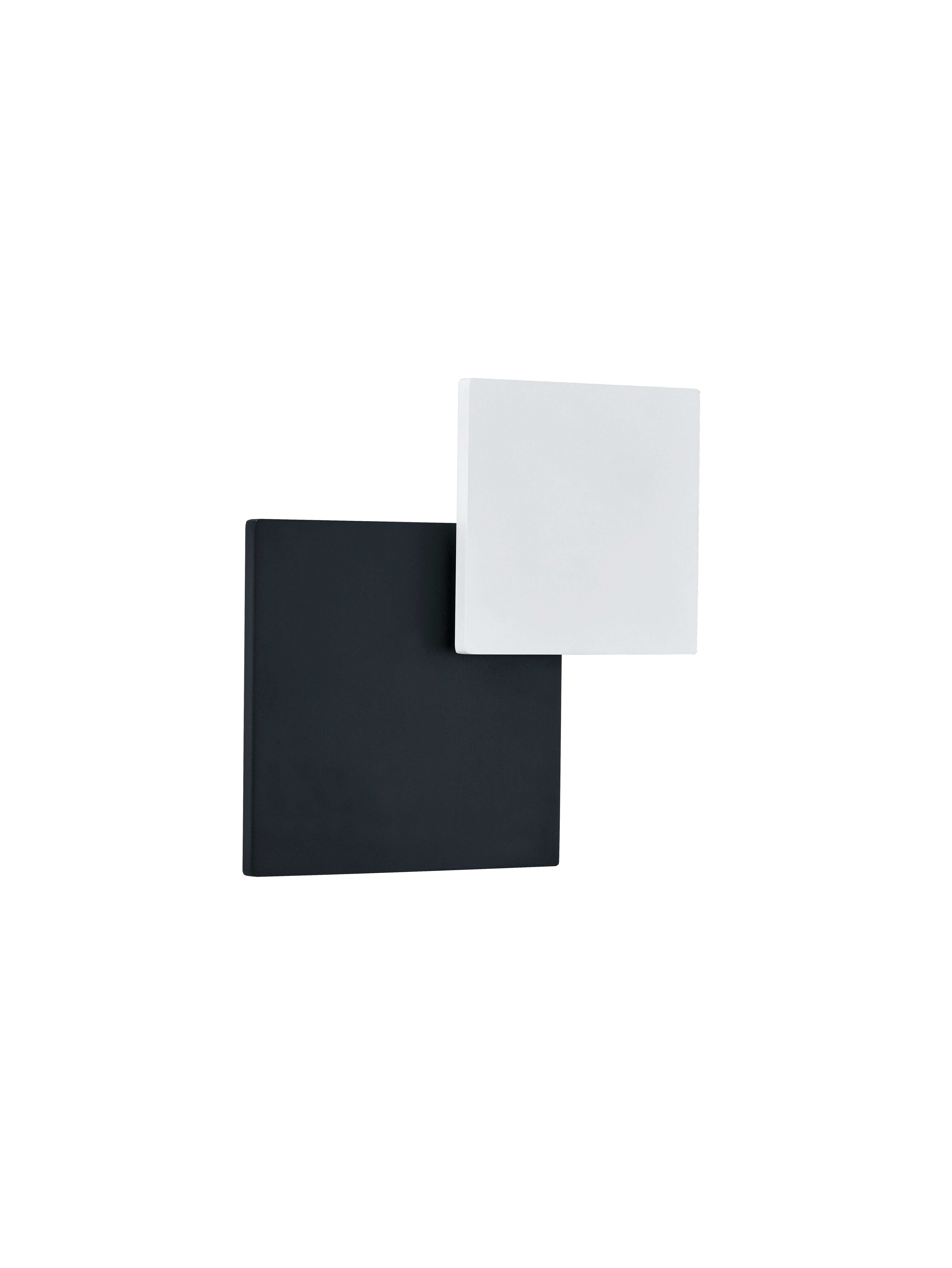 LED-Wandleuchte 40281/2-76 - Schwarz/Weiß, Design, Metall (27/27cm) - Hell