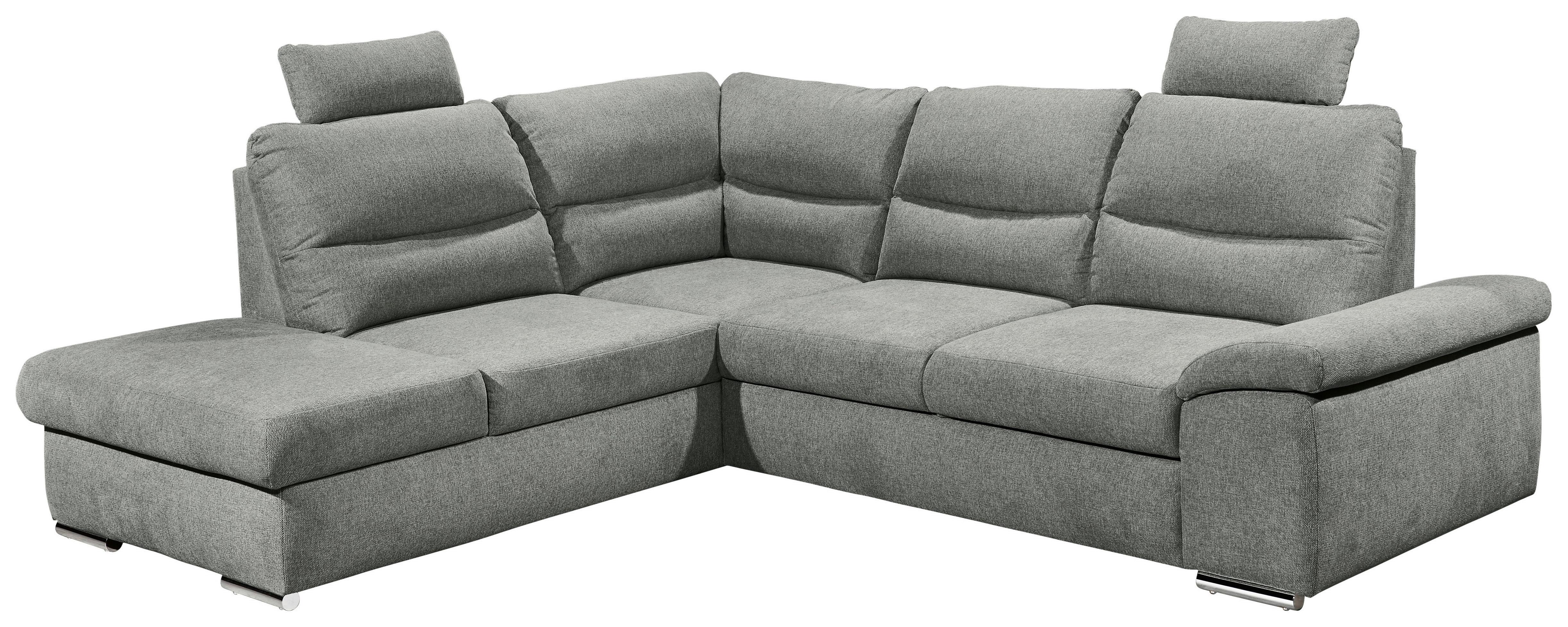 Rozkládací Sedací Souprava Alma Světle Šedá - šedá/barvy stříbra, Basics, kompozitní dřevo/textil (257/218cm) - MID.YOU
