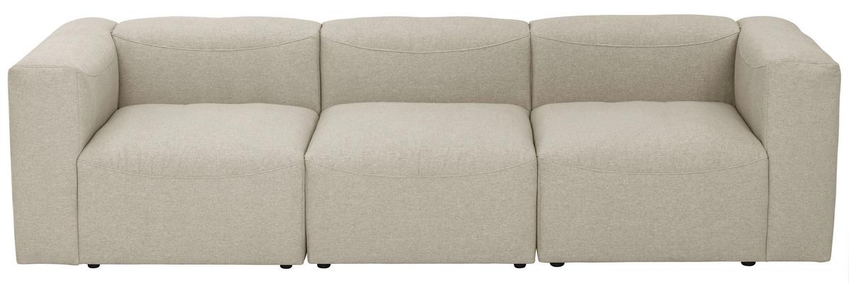 3-Sitzer-Sofa Lena Mit Armlehnen, Creme - Creme, Design, Textil (275/73/100cm) - Max Winzer