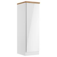 Apothekenschrank Monza B: 50 cm Weiß/Eiche Dekor - Weiß Hochglanz/Eiche Wotan, LIFESTYLE, Holzwerkstoff (50/166/60cm) - Held