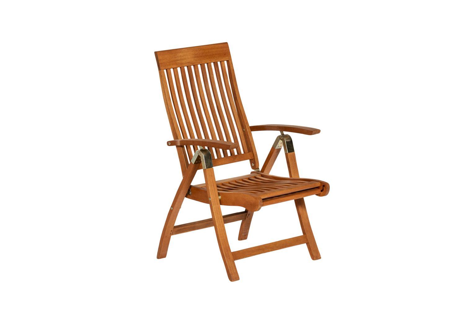 Gartensessel-Set Klappbar Comodoro Grün-Naturfarben - Naturfarben/Grün, ROMANTIK / LANDHAUS, Holz/Textil (49,5/43/48,5cm) - Gardenson
