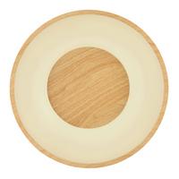 Led-deckenleuchte Ø 40 Cm Mit Farbtemperaturwechsler - Opal/Schwarz, Natur, Kunststoff/Metall (40/10cm) - Globo