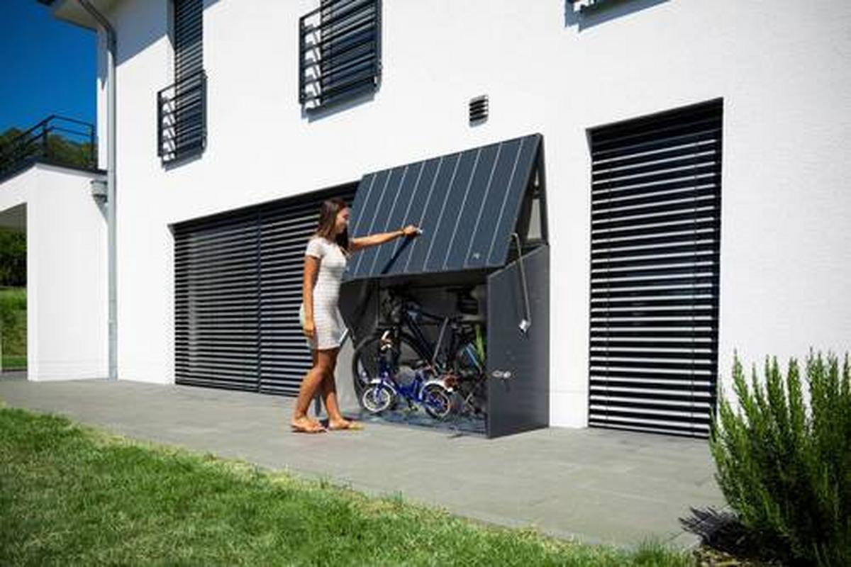 Geräteschrank Metall Sesame Anthrazit B/h: Ca. 76/139 Cm - Anthrazit, Basics, Metall (76/139/185cm)