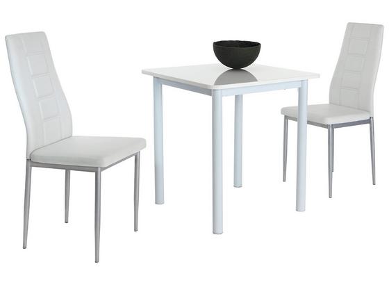 Jídelní Sestava Single G - bílá, Moderní, kov/dřevěný materiál (70/75/70cm) Jídelní Sestava Single G - bílá, Moderní, kov/dřevěný materiál (70/75/70cm)