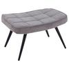 Hocker Uta Textil Grau Sitz Gepolstert H: 39 cm - Schwarz/Grau, MODERN, Holzwerkstoff/Textil (41/39/59cm) - MID.YOU